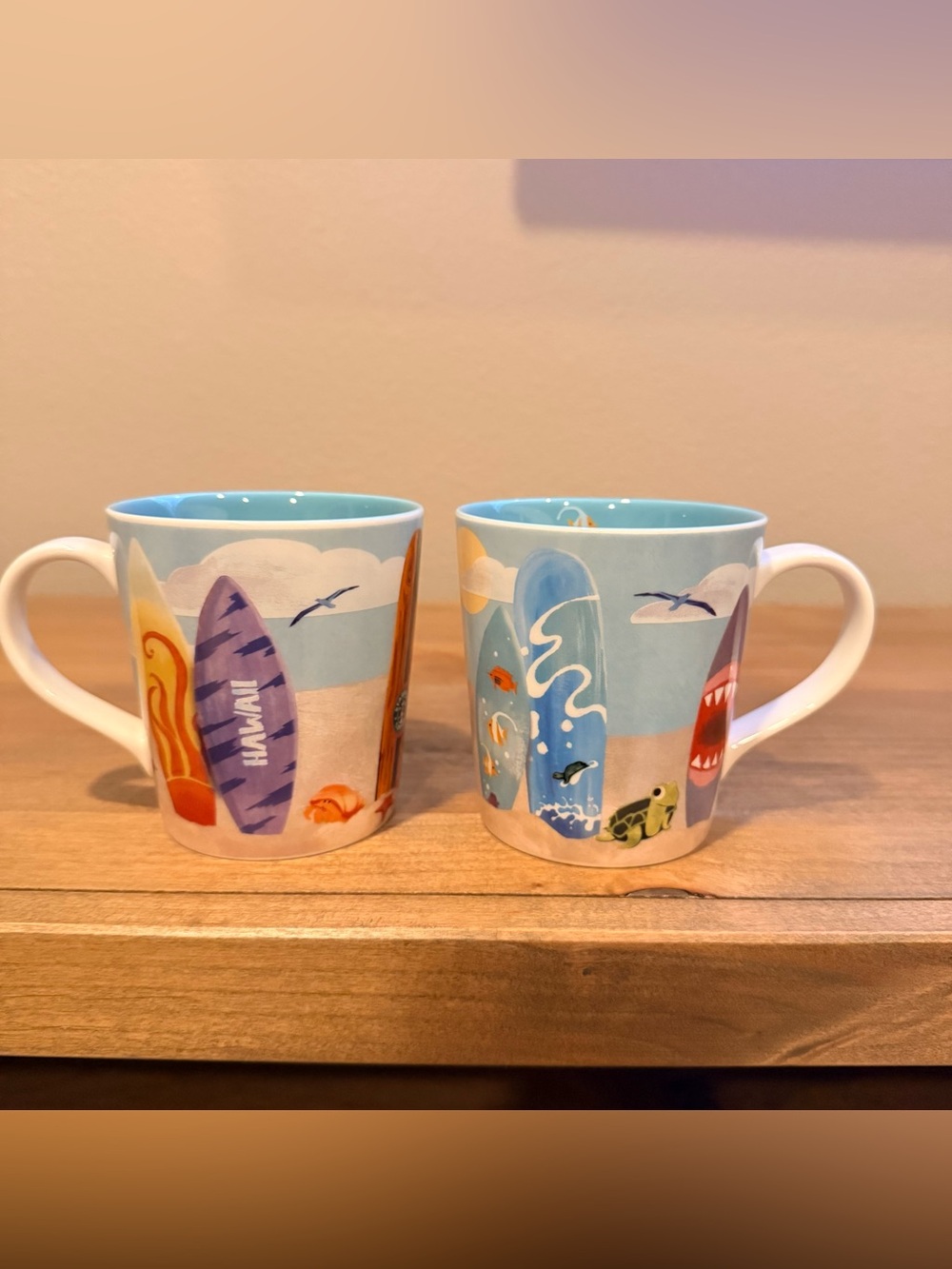 Starbucks Hawaii Surfboard Mugs 2010 – Set of 2